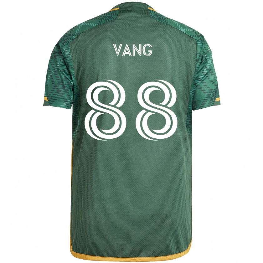 Kandiny Niño Camiseta Michael Vang #88 Verde Naranja 1ª Equipación 2024/25 La Camisa México