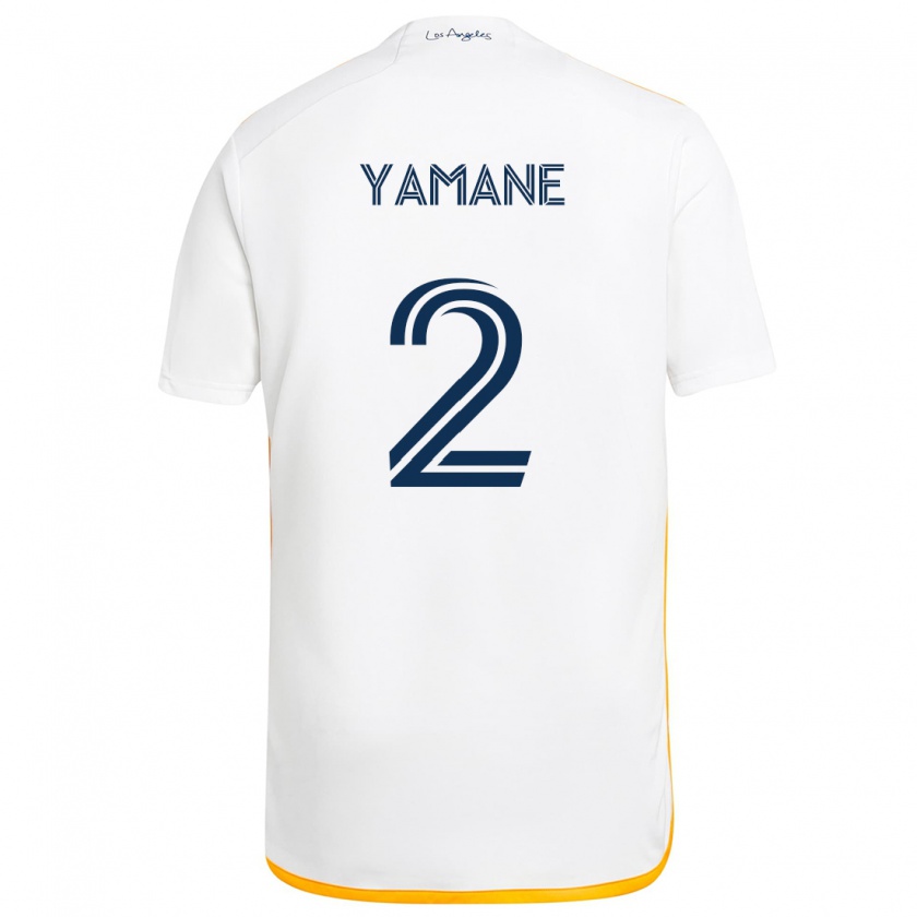 Kandiny Niño Camiseta Miki Yamane #2 Blanco Amarillo 1ª Equipación 2024/25 La Camisa