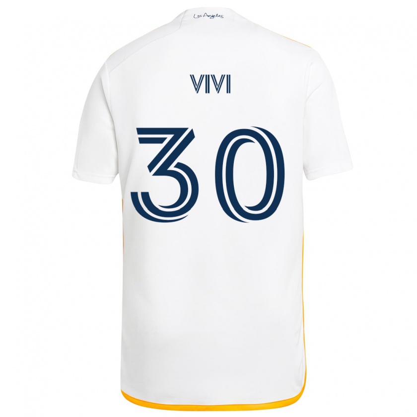 Kandiny Kinderen Gino Vivi #30 Wit Geel Thuisshirt Thuistenue 2024/25 T-Shirt België