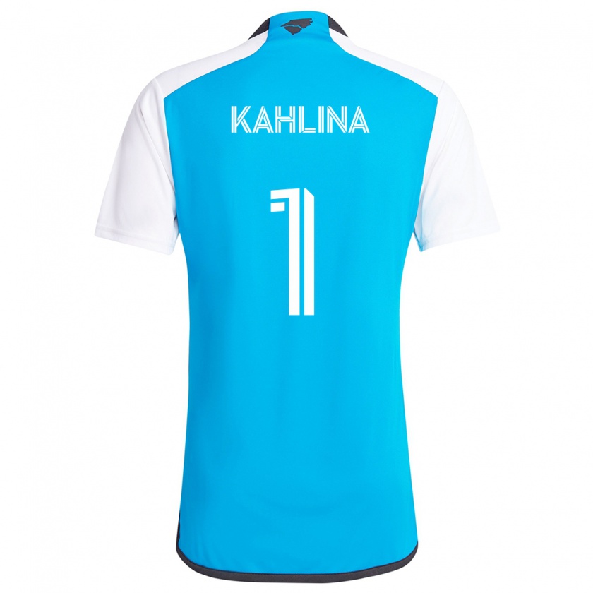 Kandiny Niño Camiseta Kristijan Kahlina #1 Azul Blanco 1ª Equipación 2024/25 La Camisa