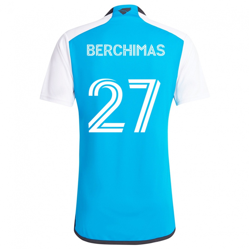 Kandiny Kinderen Nimfasha Berchimas #27 Blauw Wit Thuisshirt Thuistenue 2024/25 T-Shirt België