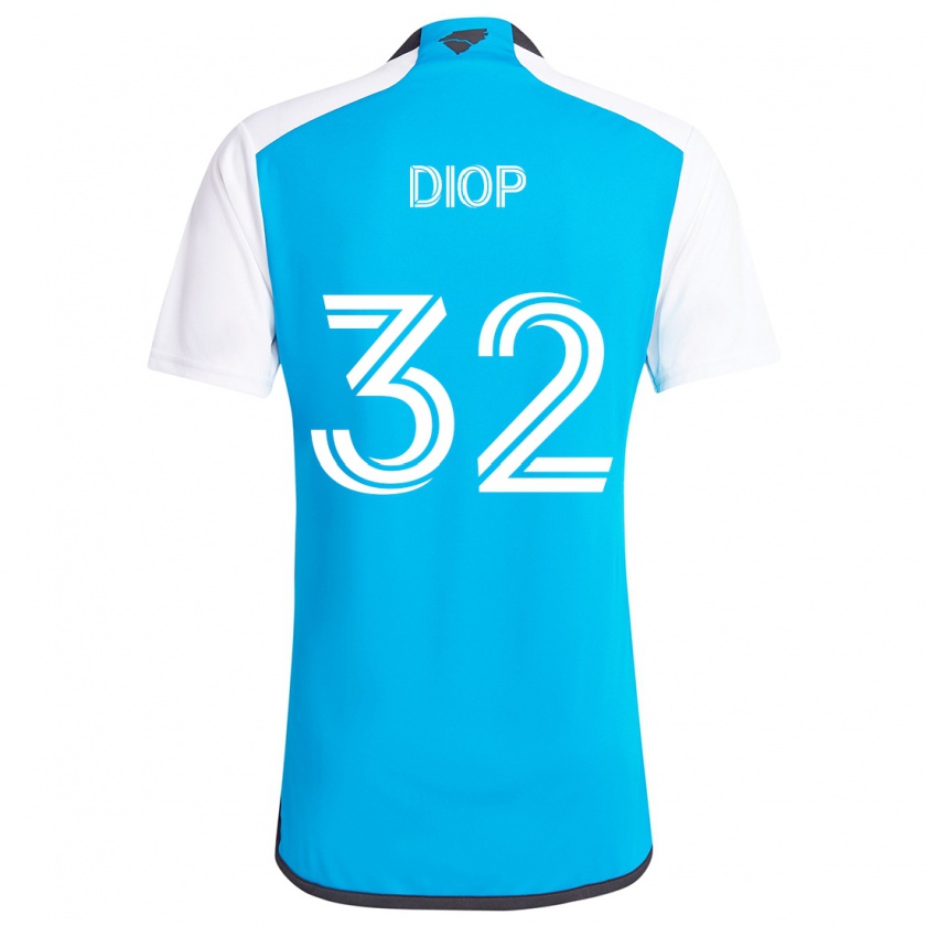 Kandiny Kinderen Hamady Diop #32 Blauw Wit Thuisshirt Thuistenue 2024/25 T-Shirt