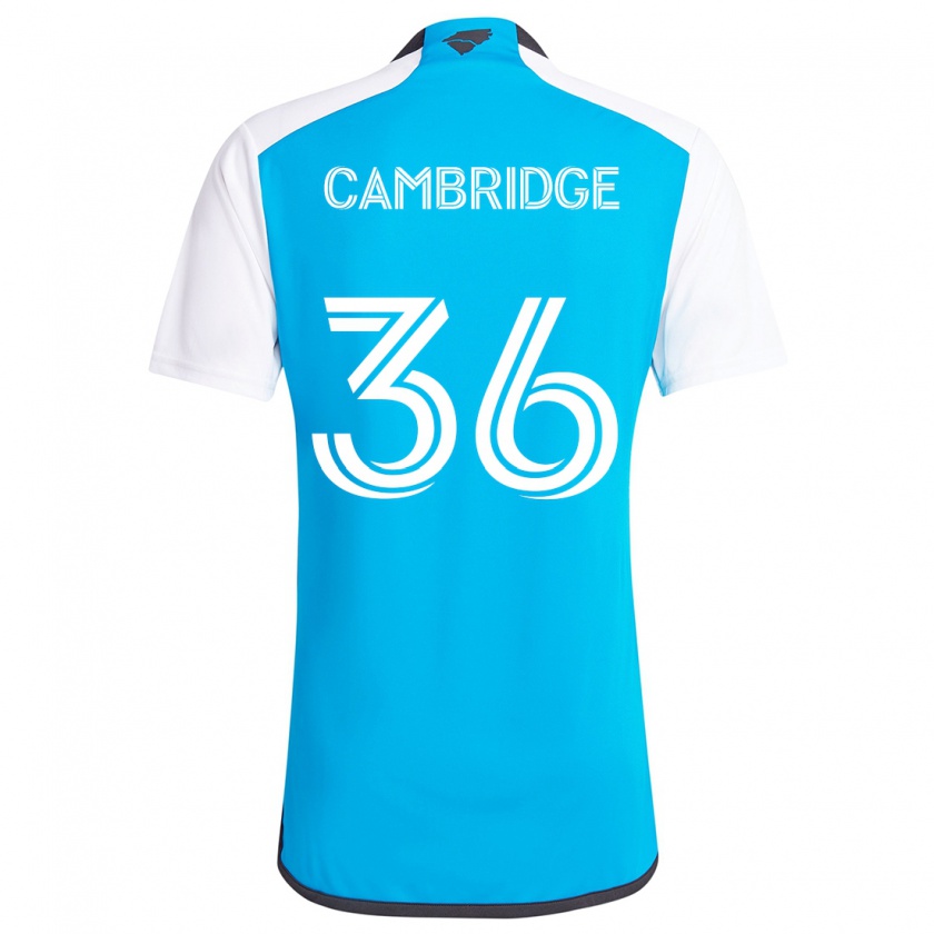 Kandiny Kinderen Brandon Cambridge #36 Blauw Wit Thuisshirt Thuistenue 2024/25 T-Shirt België