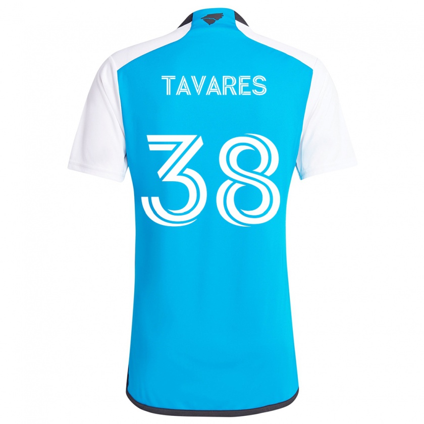 Kandiny Kinderen Iuri Tavares #38 Blauw Wit Thuisshirt Thuistenue 2024/25 T-Shirt België