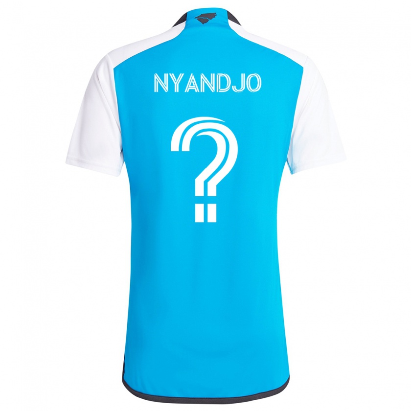 Kandiny Kinderen James Nyandjo #0 Blauw Wit Thuisshirt Thuistenue 2024/25 T-Shirt