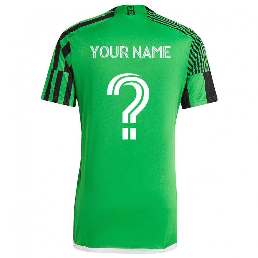 Kandiny Bambino Maglia Il Tuo Nome #0 Verde Nero Kit Gara Home 2024/25 Maglietta