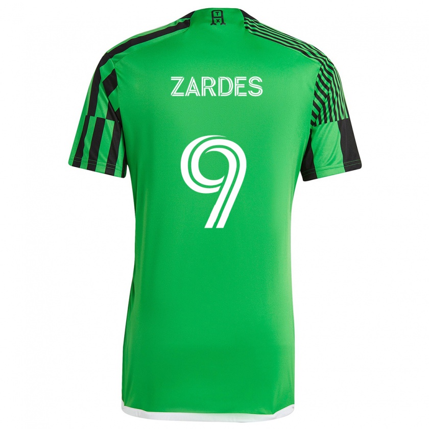 Kandiny Niño Camiseta Gyasi Zardes #9 Verde Negro 1ª Equipación 2024/25 La Camisa