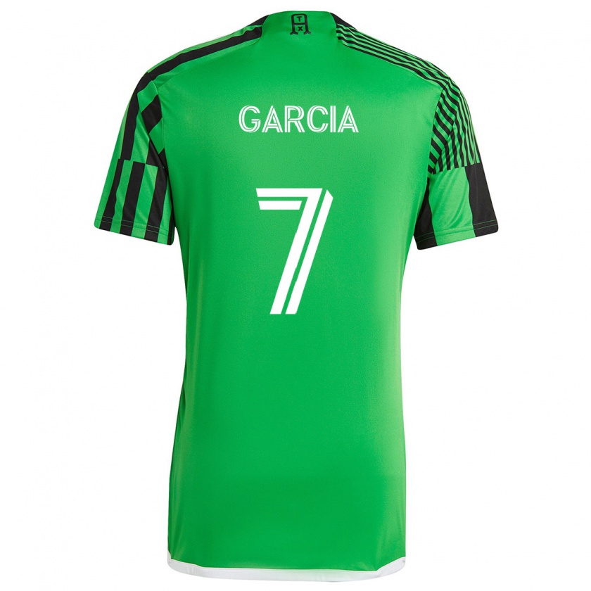 Kandiny Niño Camiseta Anthony García #7 Verde Negro 1ª Equipación 2024/25 La Camisa México