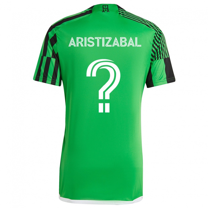 Kandiny Niño Camiseta Nicolas Aristizabal #0 Verde Negro 1ª Equipación 2024/25 La Camisa México