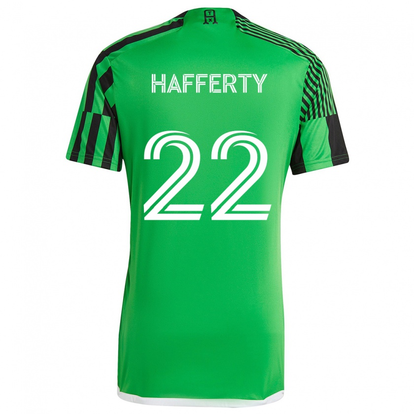 Kandiny Niño Camiseta Joe Hafferty #22 Verde Negro 1ª Equipación 2024/25 La Camisa México