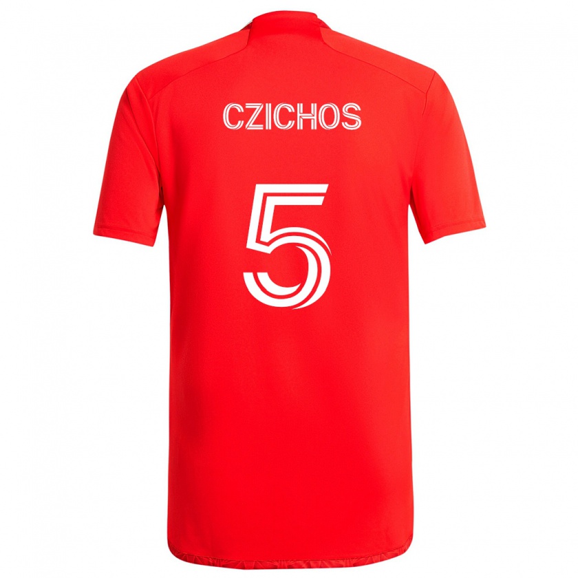 Kandiny Bambino Maglia Rafael Czichos #5 Rosso Bianco Kit Gara Home 2024/25 Maglietta