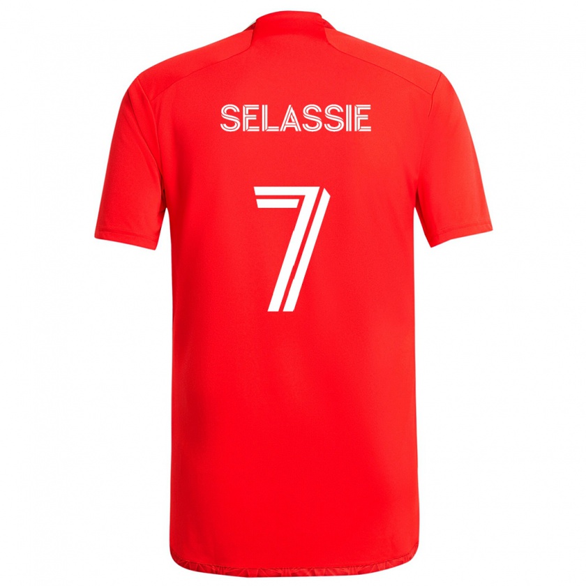 Kandiny Bambino Maglia Maren Haile-Selassie #7 Rosso Bianco Kit Gara Home 2024/25 Maglietta