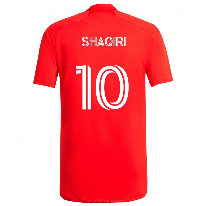 Kandiny Kinderen Xherdan Shaqiri #10 Rood Wit Thuisshirt Thuistenue 2024/25 T-Shirt België