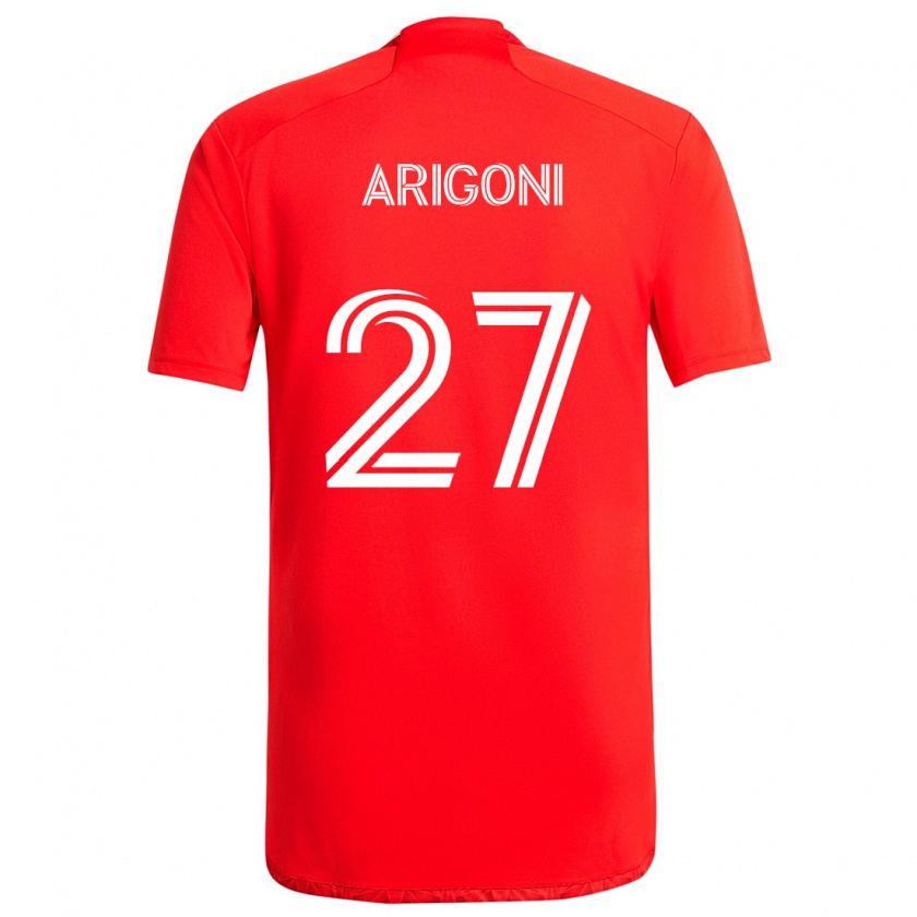 Kandiny Kinderen Allan Arigoni #27 Rood Wit Thuisshirt Thuistenue 2024/25 T-Shirt België