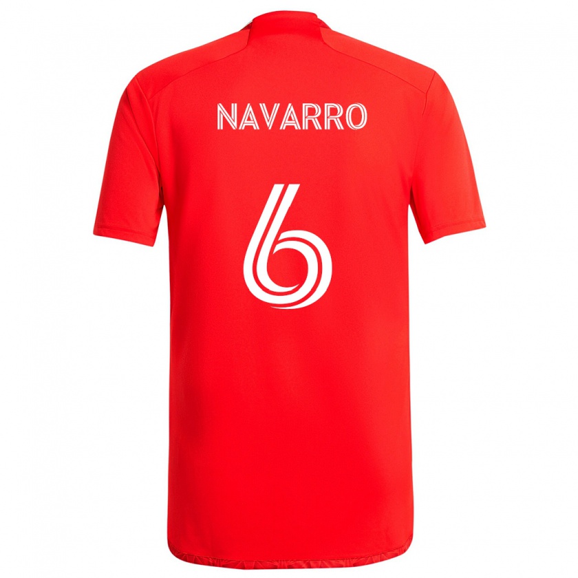 Kandiny Kinder Miguel Navarro #6 Rot-Weiss Heimtrikot Trikot 2024/25 T-Shirt Österreich