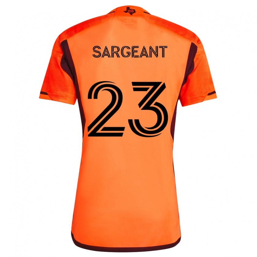 Kandiny Bambino Maglia Kieran Sargeant #23 Arancione Nero Kit Gara Home 2024/25 Maglietta