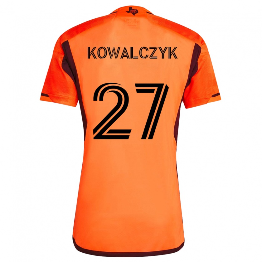 Kandiny Kinderen Sebastian Kowalczyk #27 Oranje Zwart Thuisshirt Thuistenue 2024/25 T-Shirt