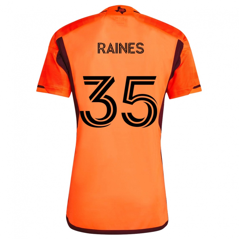 Kandiny Niño Camiseta Brooklyn Raines #35 Naranja Negro 1ª Equipación 2024/25 La Camisa