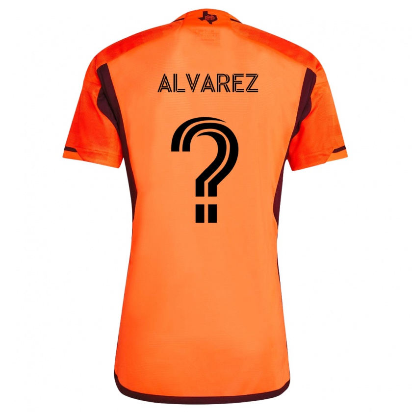 Kandiny Niño Camiseta Gianmarco Alvarez #0 Naranja Negro 1ª Equipación 2024/25 La Camisa