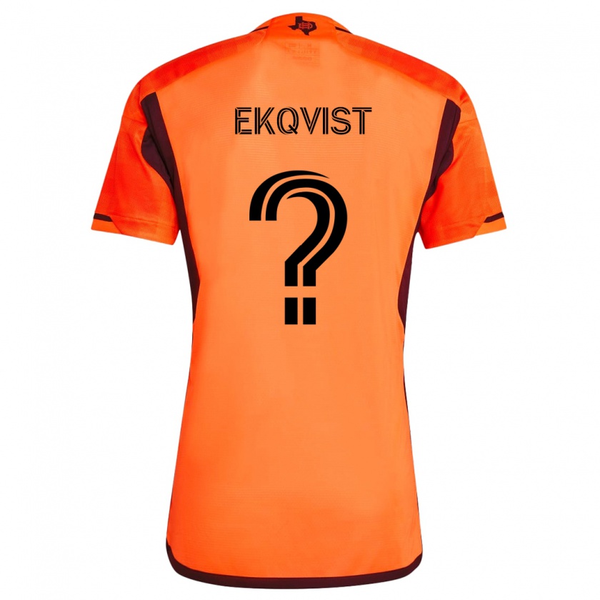 Kandiny Kinder Akseli Ekqvist #0 Orange Schwarz Heimtrikot Trikot 2024/25 T-Shirt Österreich