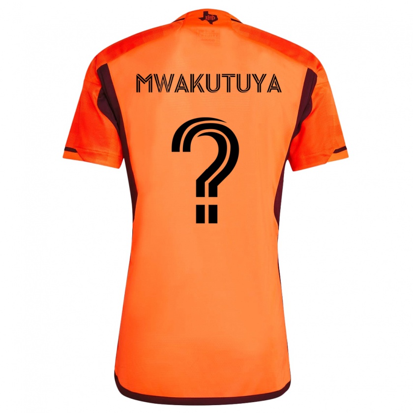 Kandiny Niño Camiseta Isaac Mwakutuya #0 Naranja Negro 1ª Equipación 2024/25 La Camisa