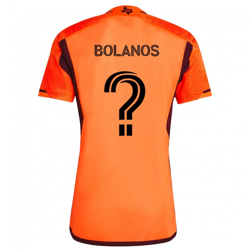 Kandiny Bambino Maglia Omar Bolanos #0 Arancione Nero Kit Gara Home 2024/25 Maglietta