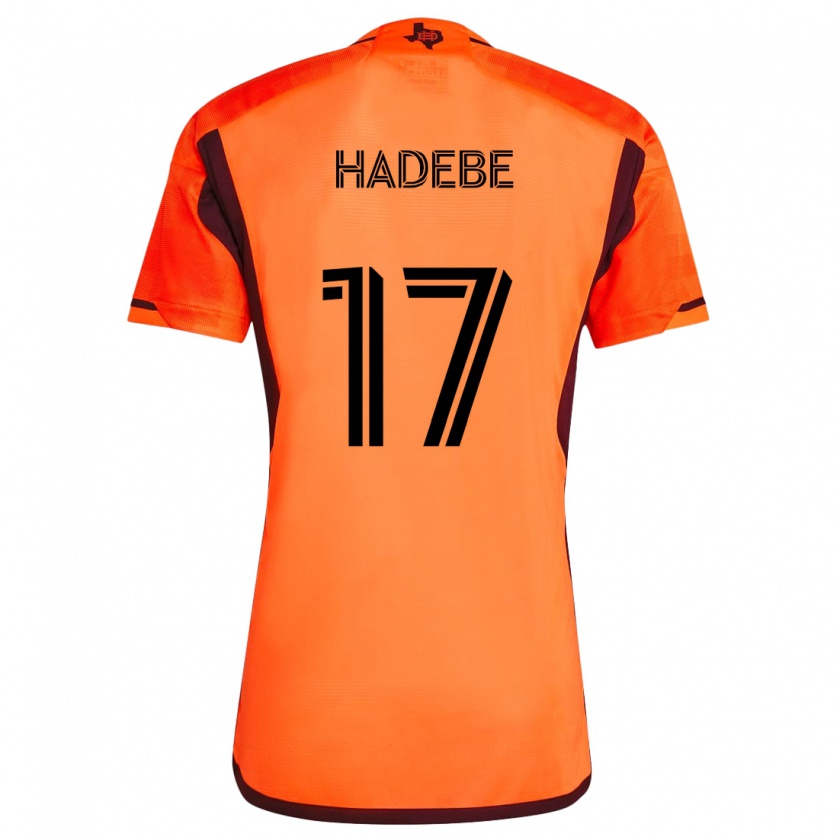 Kandiny Niño Camiseta Teenage Hadebe #17 Naranja Negro 1ª Equipación 2024/25 La Camisa