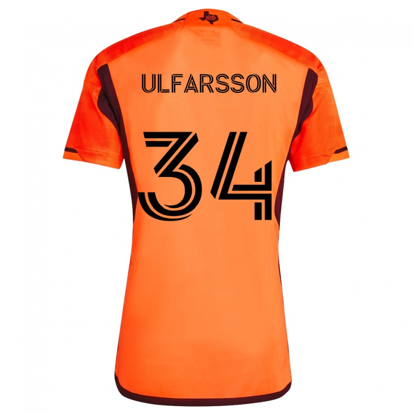 Kandiny Kinderen Thor Úlfarsson #34 Oranje Zwart Thuisshirt Thuistenue 2024/25 T-Shirt