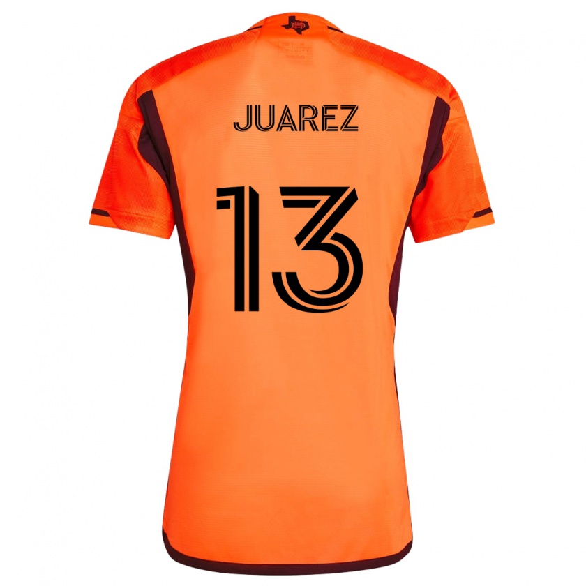 Kandiny Niño Camiseta Jathan Juarez #13 Naranja Negro 1ª Equipación 2024/25 La Camisa