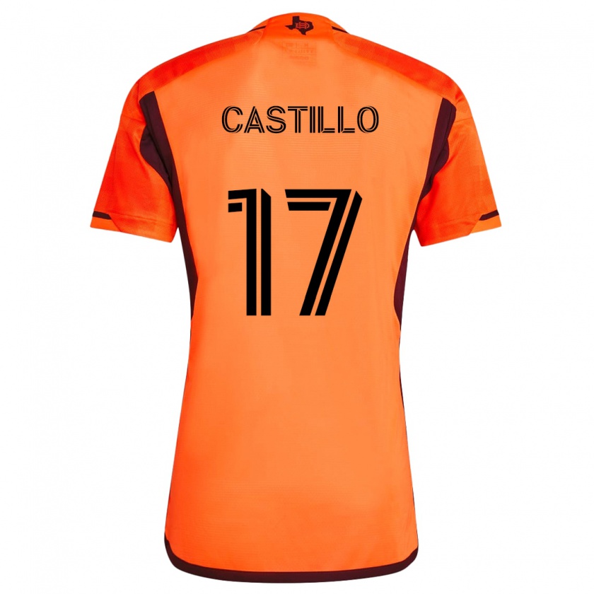 Kandiny Kinderen Joyner Castillo #17 Oranje Zwart Thuisshirt Thuistenue 2024/25 T-Shirt