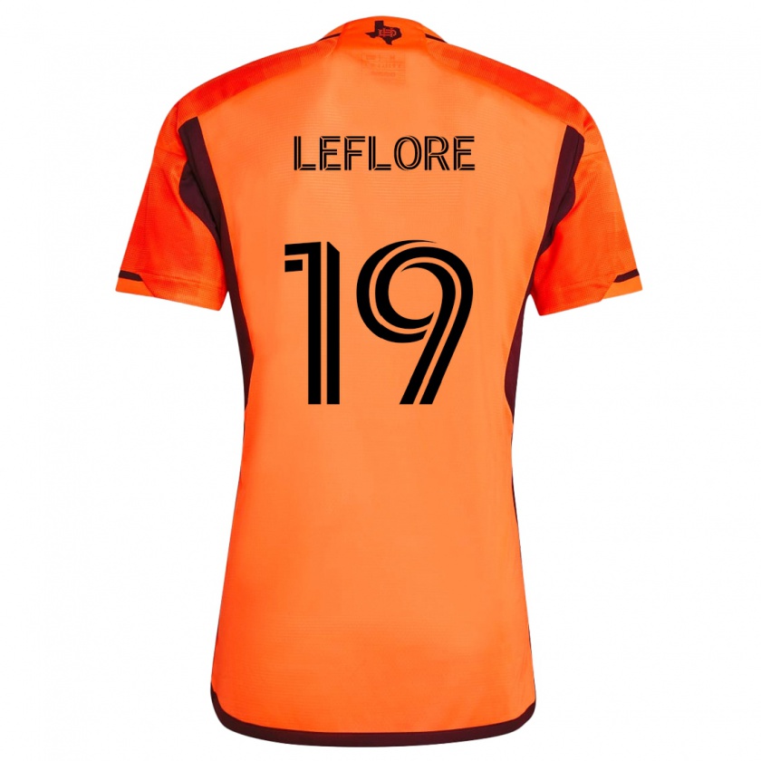 Kandiny Kinderen Isaiah Leflore #19 Oranje Zwart Thuisshirt Thuistenue 2024/25 T-Shirt