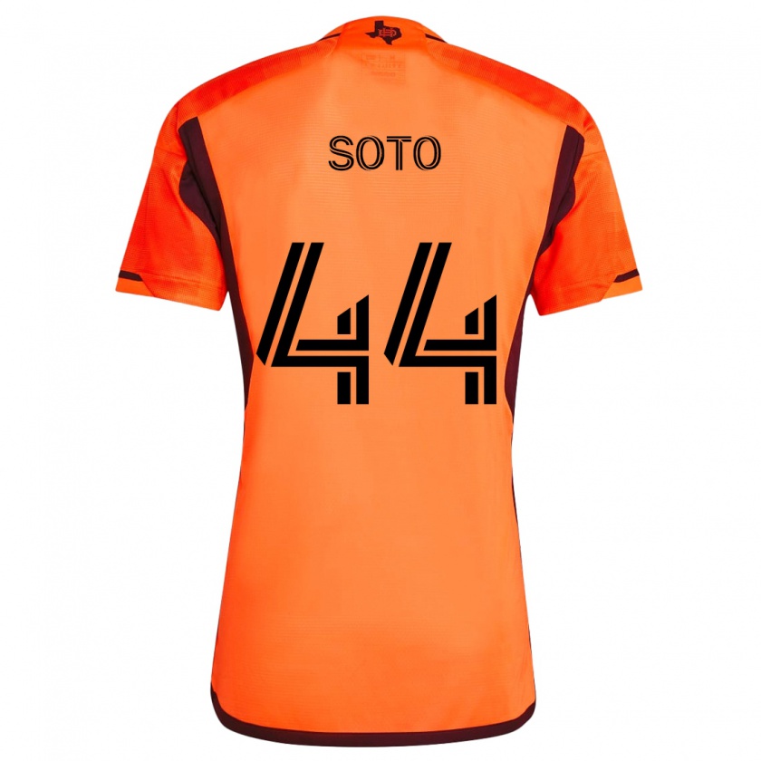 Kandiny Kinderen Ezekiel Soto #44 Oranje Zwart Thuisshirt Thuistenue 2024/25 T-Shirt België