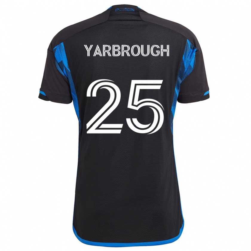 Kandiny Kinderen William Yarbrough #25 Blauw Zwart Thuisshirt Thuistenue 2024/25 T-Shirt België