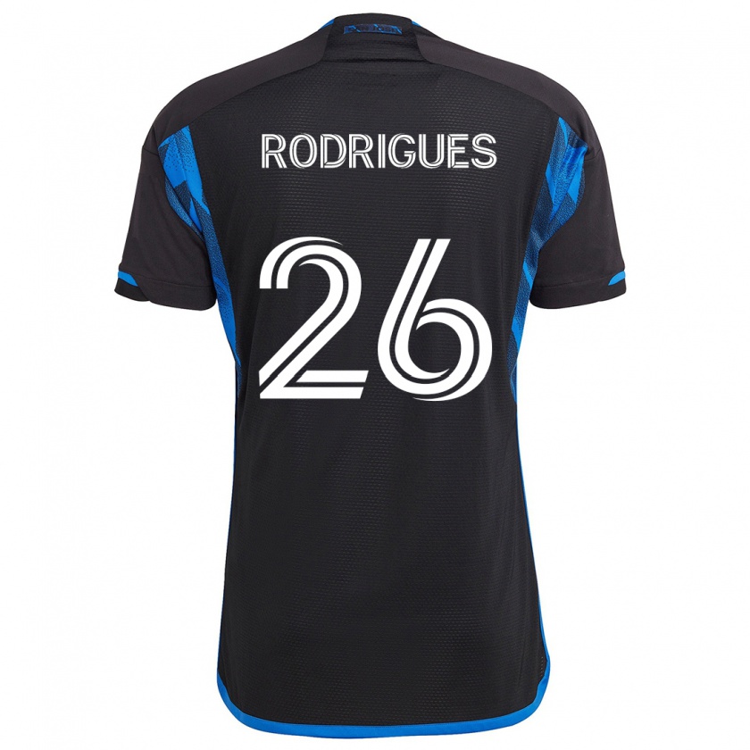 Kandiny Kinder Rodrigues #26 Blau Schwarz Heimtrikot Trikot 2024/25 T-Shirt Österreich