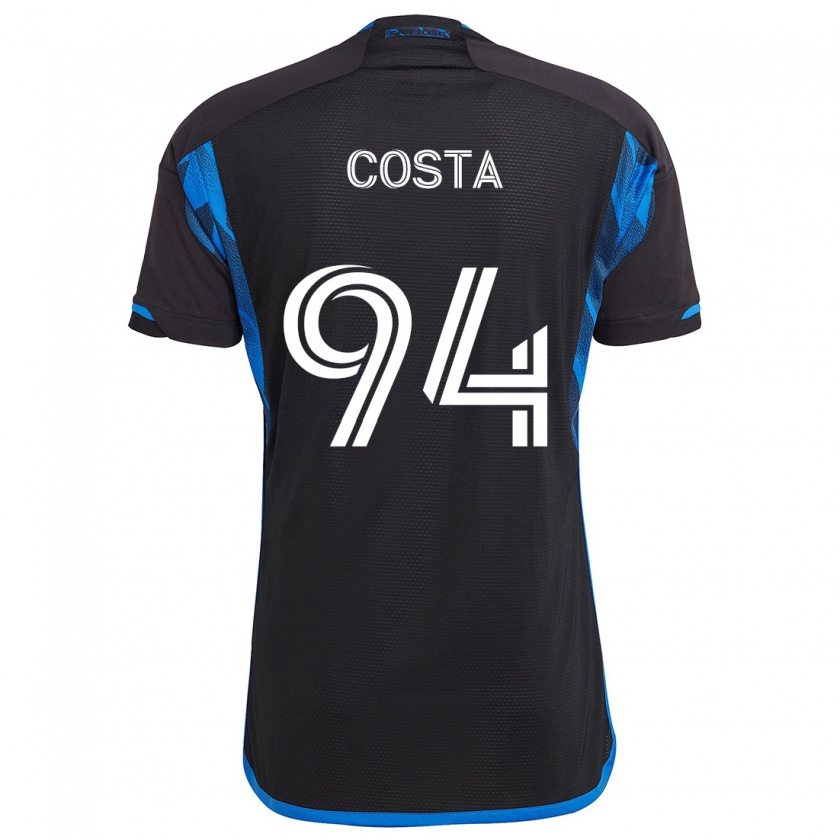 Kandiny Kinder Vítor Costa #94 Blau Schwarz Heimtrikot Trikot 2024/25 T-Shirt Österreich