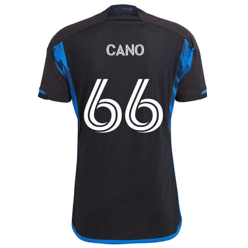 Kandiny Bambino Maglia Alejandro Cano #66 Blu Nero Kit Gara Home 2024/25 Maglietta