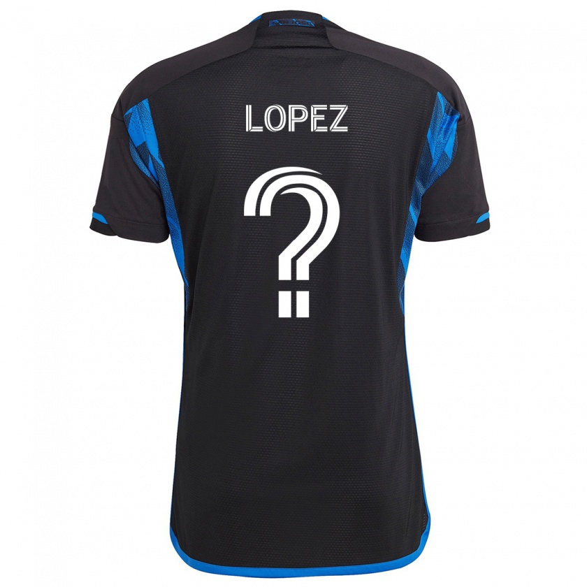 Kandiny Kinder Mateo Lopez #0 Blau Schwarz Heimtrikot Trikot 2024/25 T-Shirt Österreich