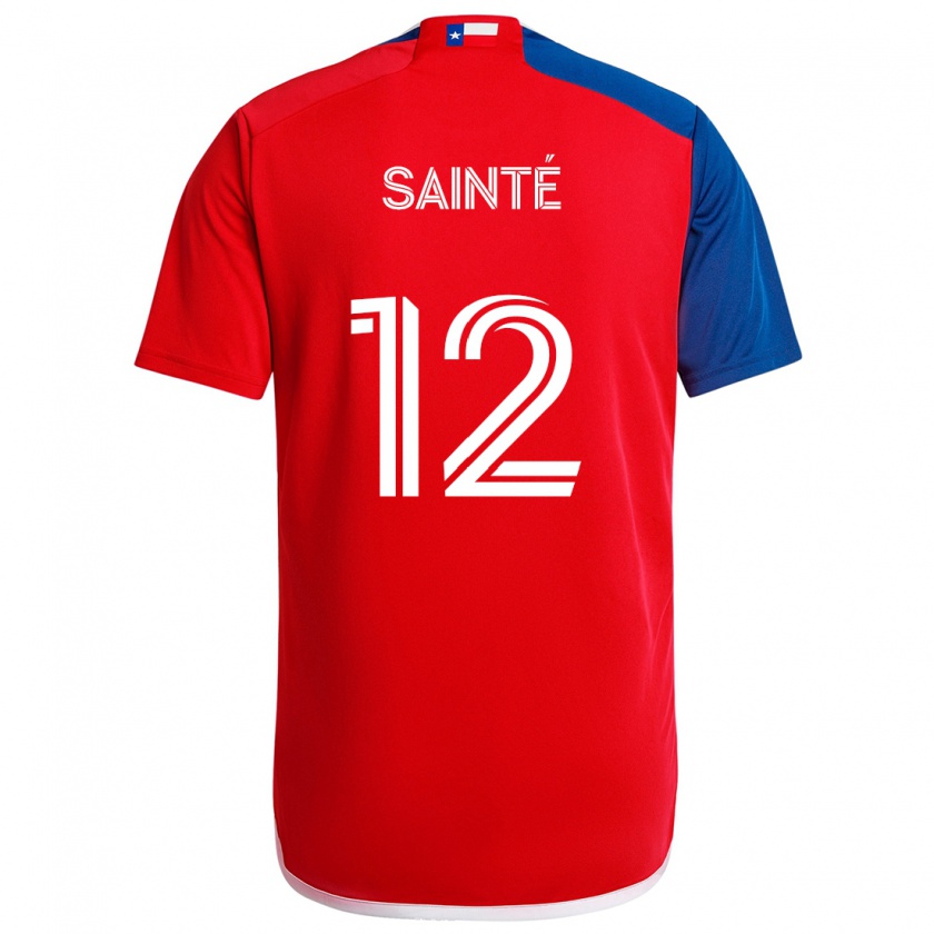 Kandiny Niño Camiseta Carl Sainté #12 Azul Rojo 1ª Equipación 2024/25 La Camisa