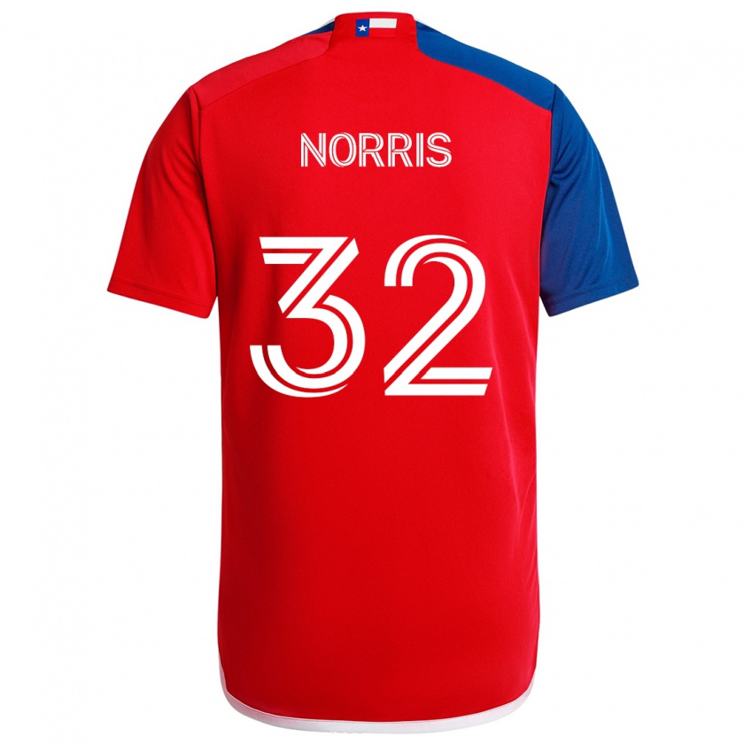 Kandiny Bambino Maglia Nolan Norris #32 Blu Rosso Kit Gara Home 2024/25 Maglietta