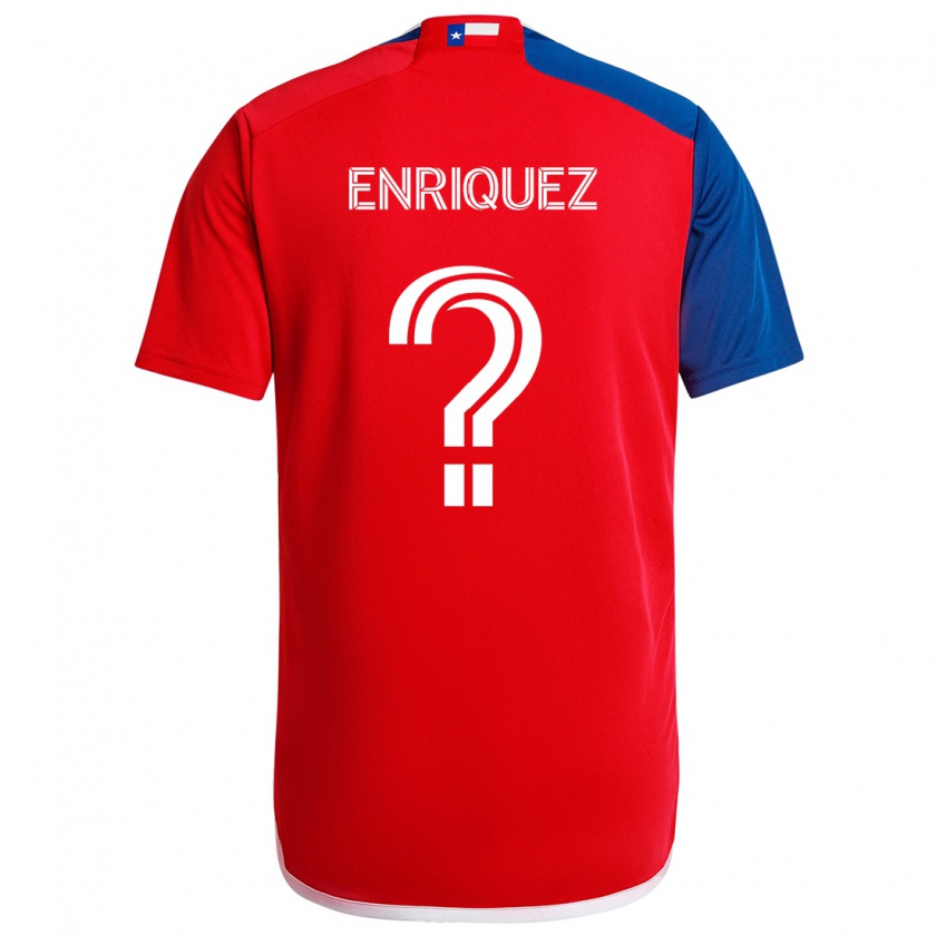 Kandiny Bambino Maglia Fabian Enriquez #0 Blu Rosso Kit Gara Home 2024/25 Maglietta