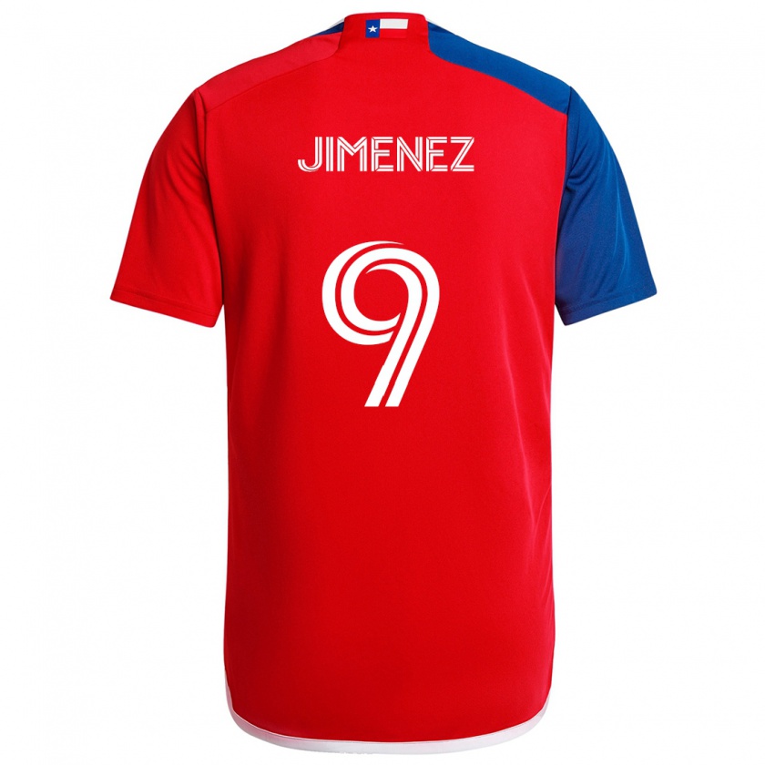 Kandiny Kinderen Jesús Jiménez #9 Blauw Rood Thuisshirt Thuistenue 2024/25 T-Shirt