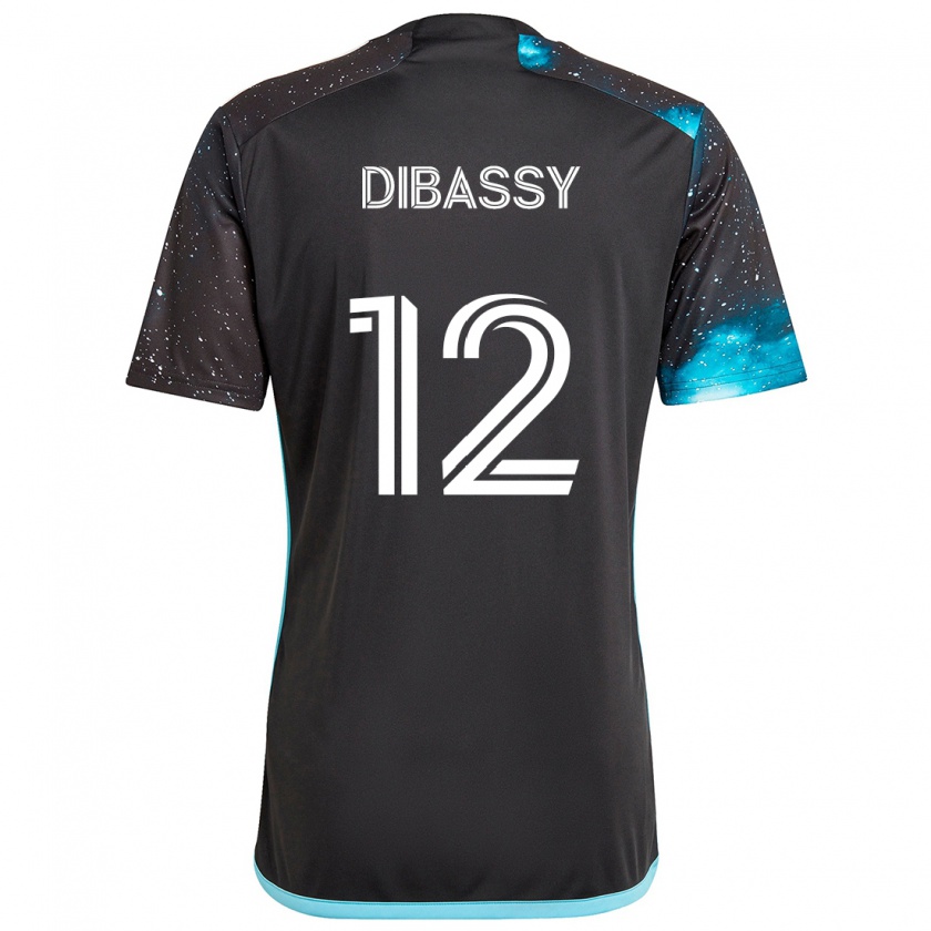 Kandiny Niño Camiseta Bakaye Dibassy #12 Azul Negro 1ª Equipación 2024/25 La Camisa