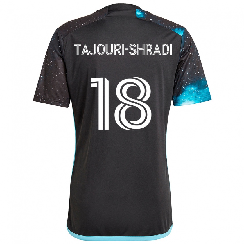 Kandiny Niño Camiseta Ismael Tajouri-Shradi #18 Azul Negro 1ª Equipación 2024/25 La Camisa