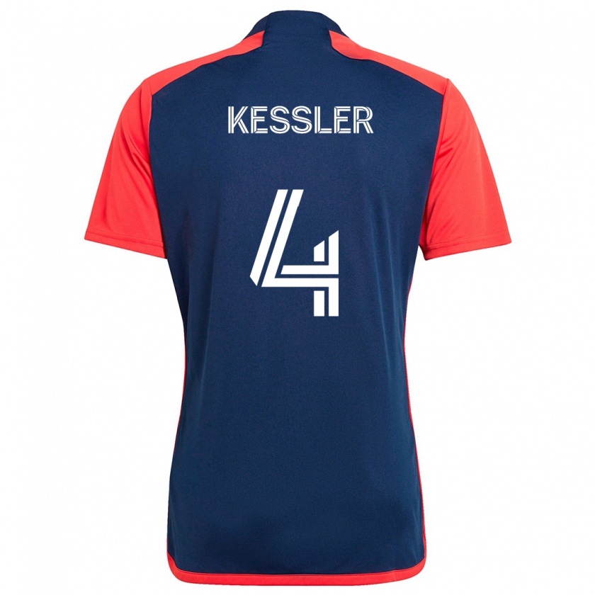 Kandiny Bambino Maglia Henry Kessler #4 Blu Rosso Kit Gara Home 2024/25 Maglietta