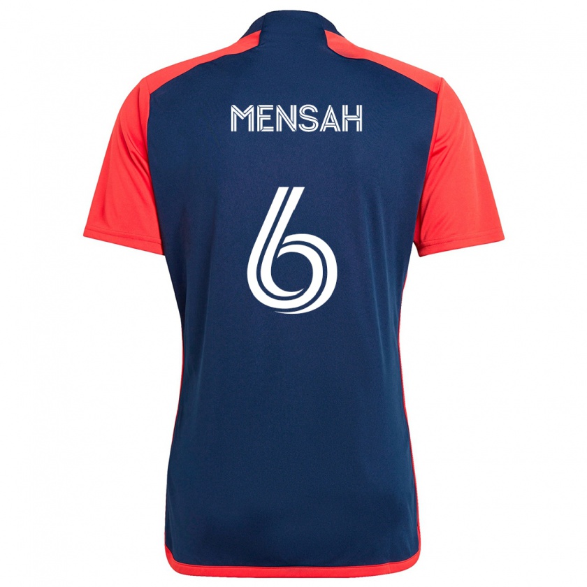 Kandiny Kinderen Jonathan Mensah #6 Blauw Rood Thuisshirt Thuistenue 2024/25 T-Shirt