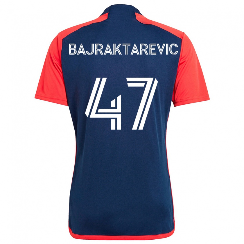 Kandiny Kinder Esmir Bajraktarević #47 Blau Rot Heimtrikot Trikot 2024/25 T-Shirt Österreich