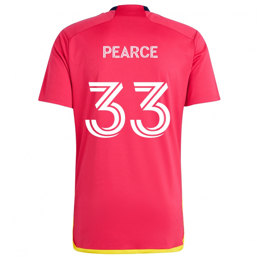 Kandiny Niño Camiseta Tyson Pearce #33 Rojo Azul 1ª Equipación 2024/25 La Camisa México