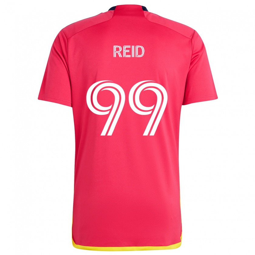 Kandiny Kinderen Jayden Reid #99 Rood Blauw Thuisshirt Thuistenue 2024/25 T-Shirt