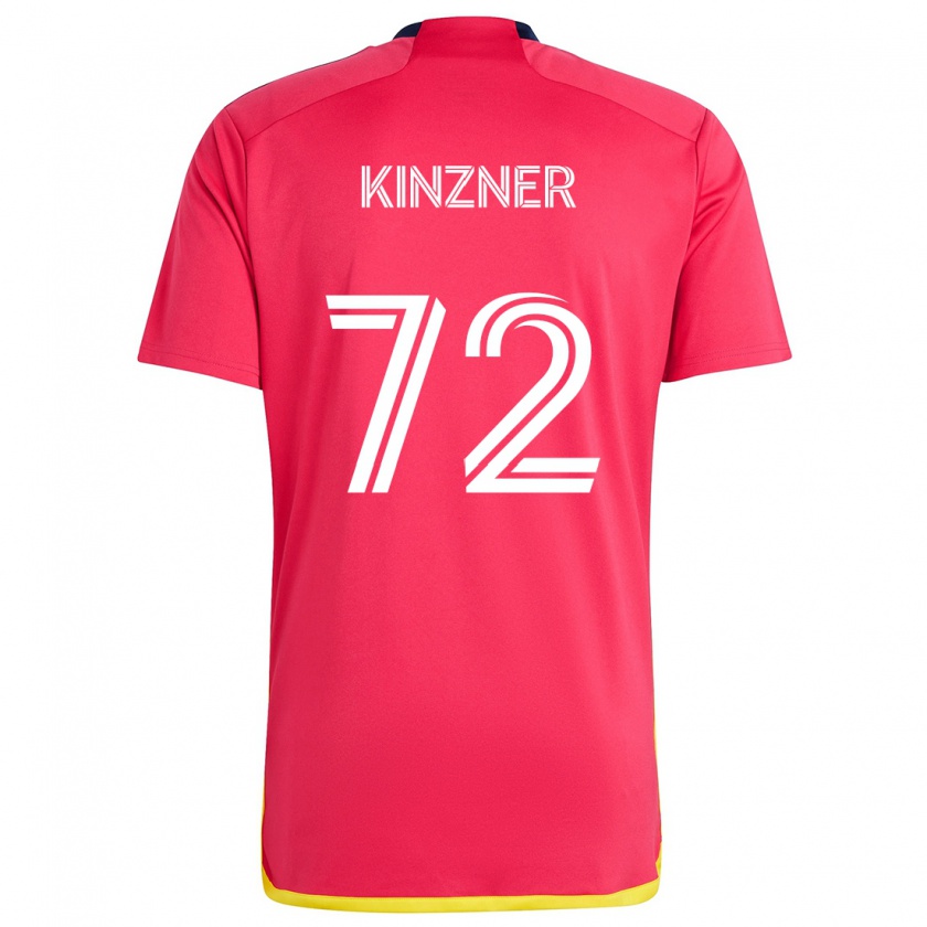 Kandiny Niño Camiseta Eric Kinzner #72 Rojo Azul 1ª Equipación 2024/25 La Camisa México