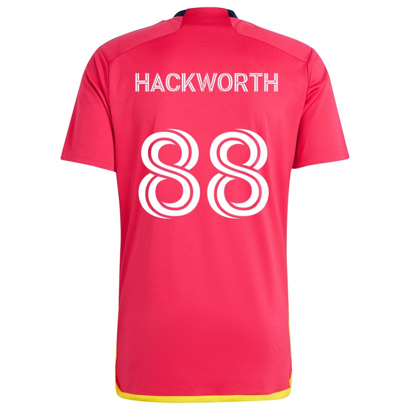 Kandiny Bambino Maglia Larsen Hackworth #88 Rosso Blu Kit Gara Home 2024/25 Maglietta